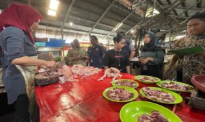KPPU Kanwil I Sumbagut dan Disperindag ESDM Sumut menggelar sidak di sejumlah pasar tradisional di kota Medan, Kamis sore, 30 Januari 2025.