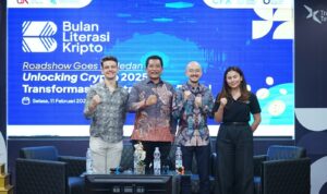 OJK Sumut menggelar Bulan Literasi Kripto di USU, kemarin. (ist)